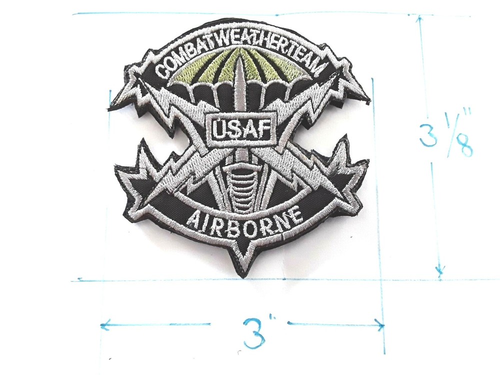 1 pc US AIR FORCE Combat Weather Team emb patch hook back