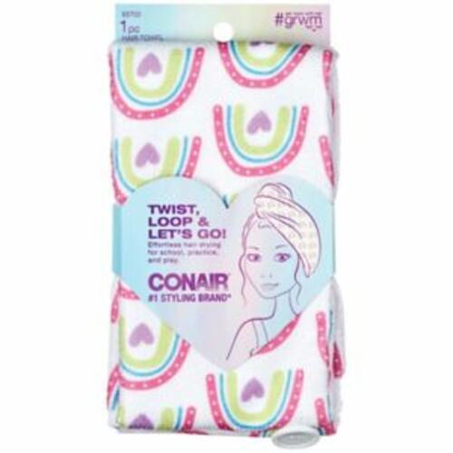 Conair Printed Hair Towel, 1 ct microfiber