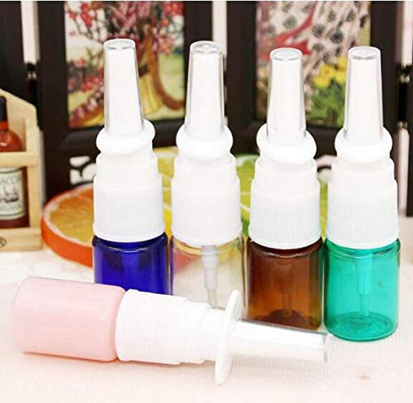 12Pcs Mini Plastic Nasal Spray Bottles - 5Ml Portable Empty Refillable Fine Mist