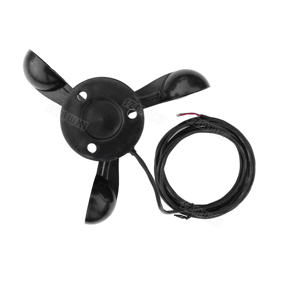 0-5V Black Voltage Output Wind Speed Sensor 3 Cups Polycarbonate Anemometer DO