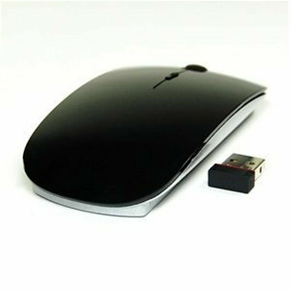 2.4GHZ OPTICAL WIRELESS SLIM MOUSE MICE + USB RECEIVER FOR LAPTOP PC MACBOOK