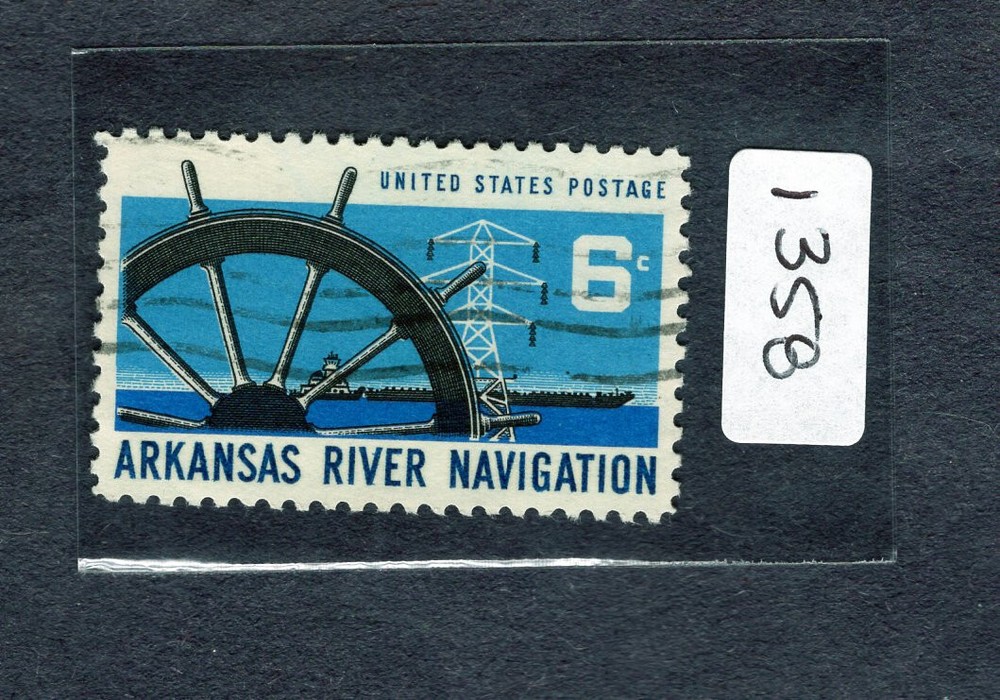 1968 Stamp #1358 6c Arkansas River Used