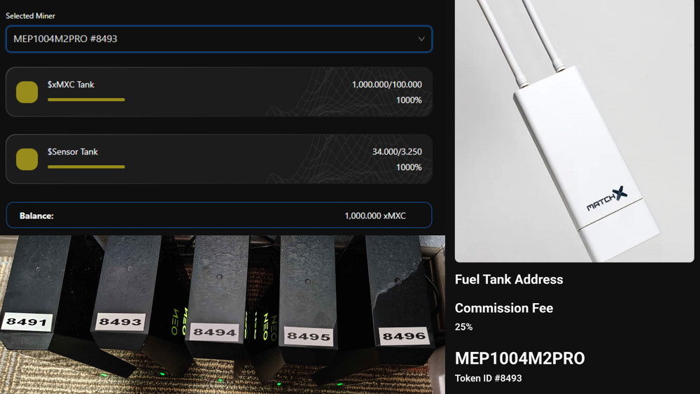 MatchX NEO Crypto Miner - Moonchain Mining Hardware with Ownership Token