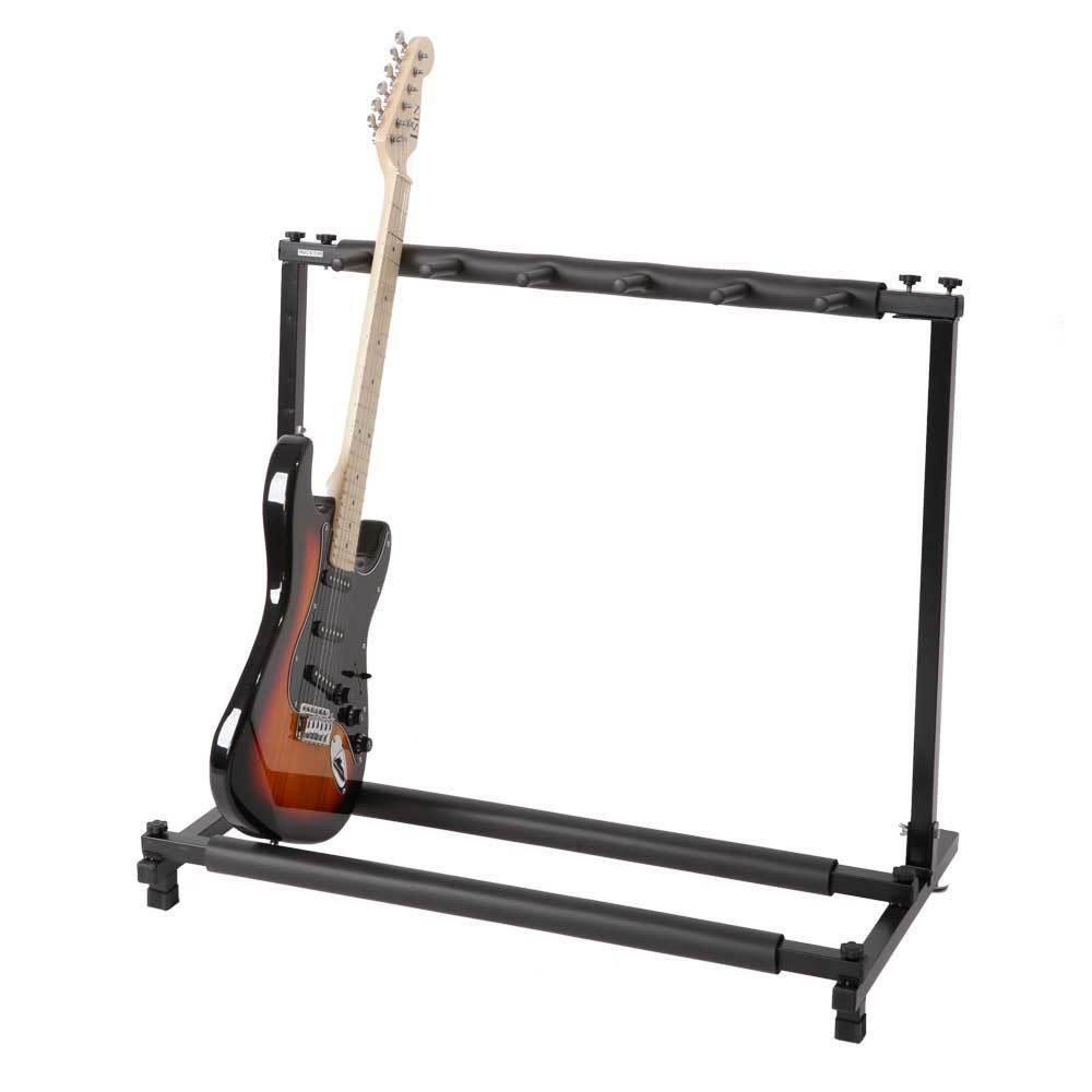 5 Guitar Stand Five Instrument Display Rack Folding Nice Quality