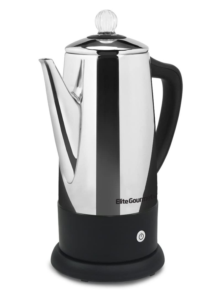 EC812 Electric 12-Cup Coffee Percolator with Keep Warm, Clear Brew Progress K...
