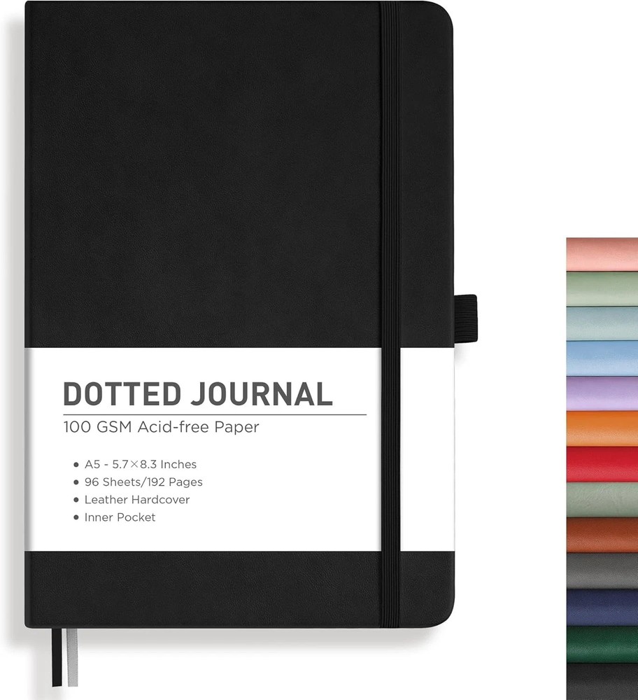 Bullet Dotted Journal, A5 Dotted Notebook Journal with 192 Pages, 5.7'' ? 8.3'',