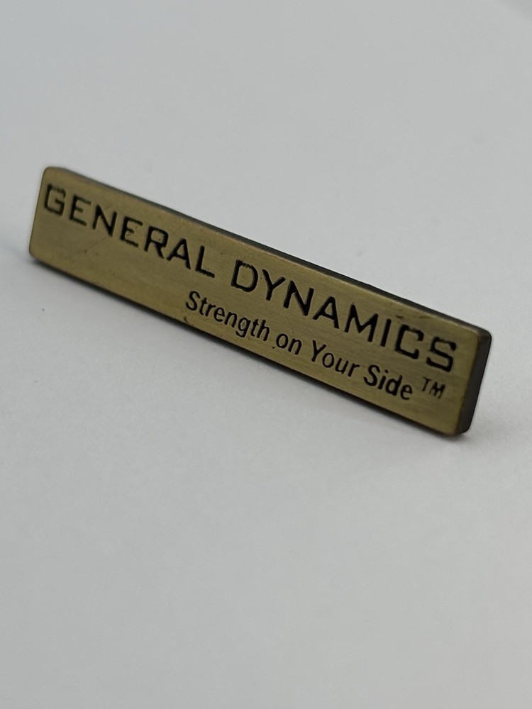 Vintage General Dynamics "Strength On Your Side" Hat Lapel Pin, Backpack Pin