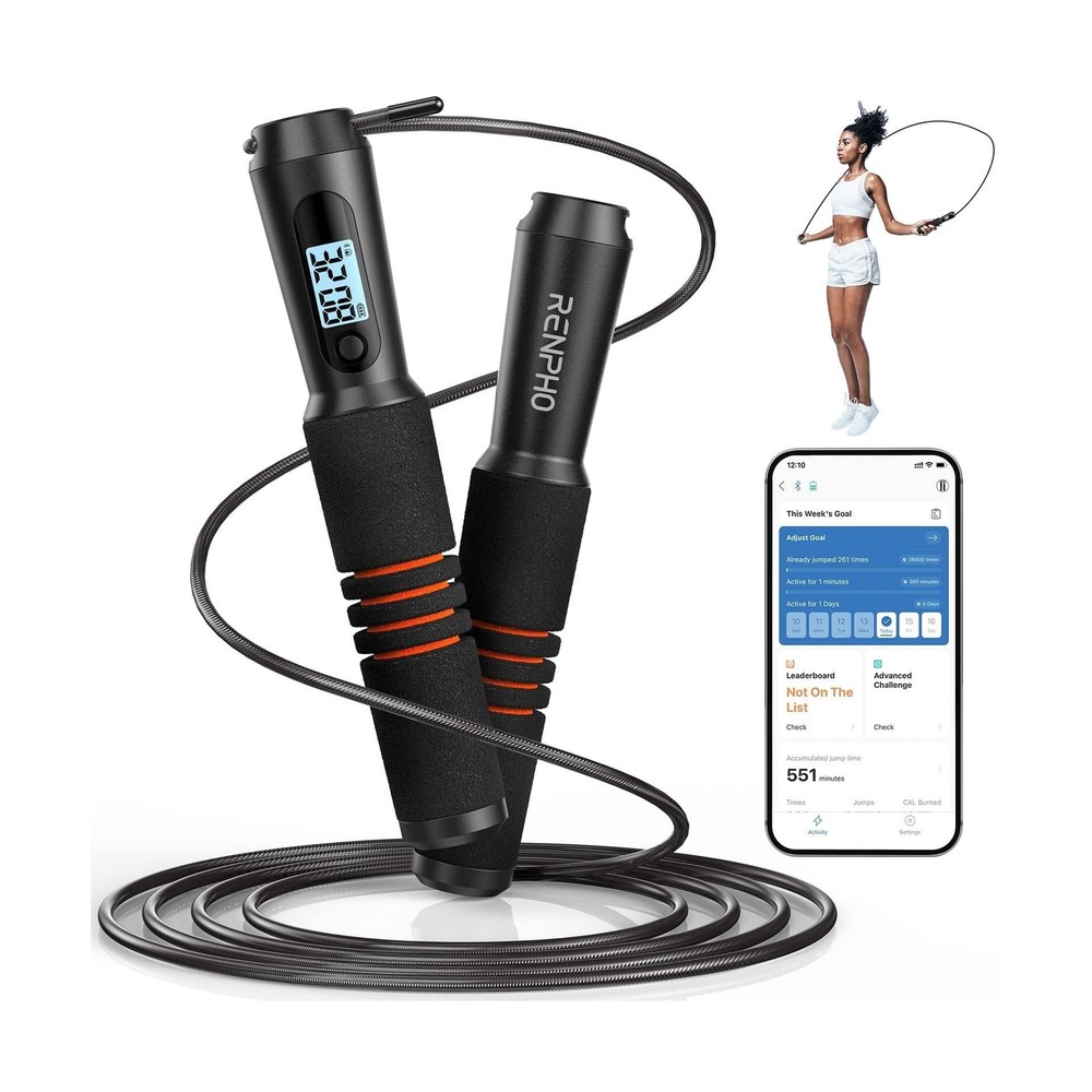 RENPHO Smart Jump Rope - APP Data Storage & Tracking & Analysis, Ta... Fast Ship