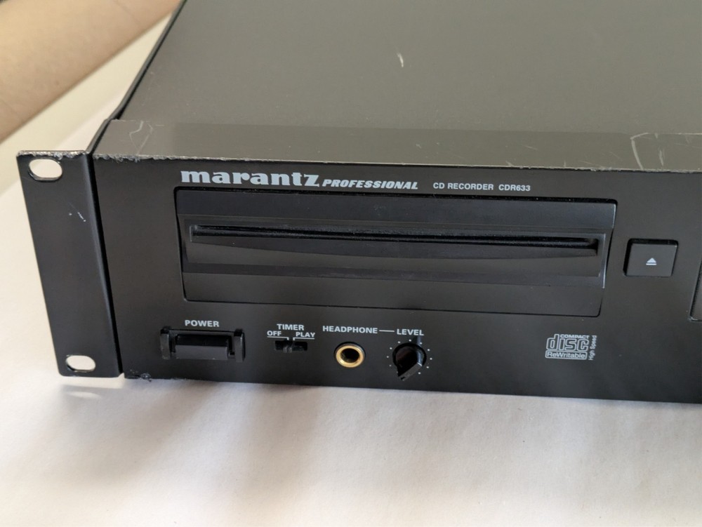 Marantz CDR633 Professional Rackmount Slot Loading CD Player Recorder Needs Cord