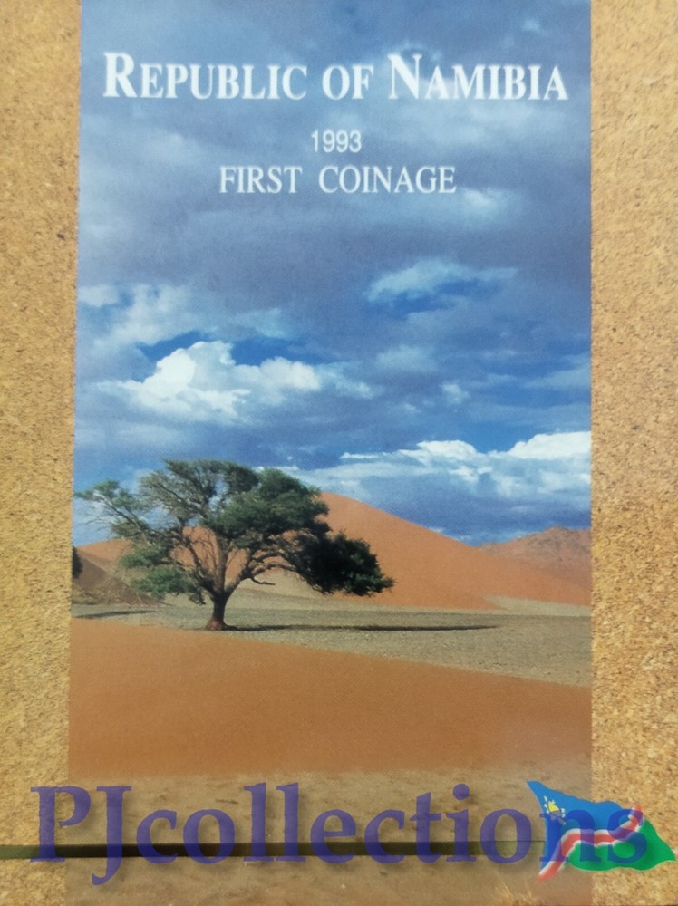 M13-NAMIBIA 1993 FIRST COINAGE SET 5 COINS IN FOLDER