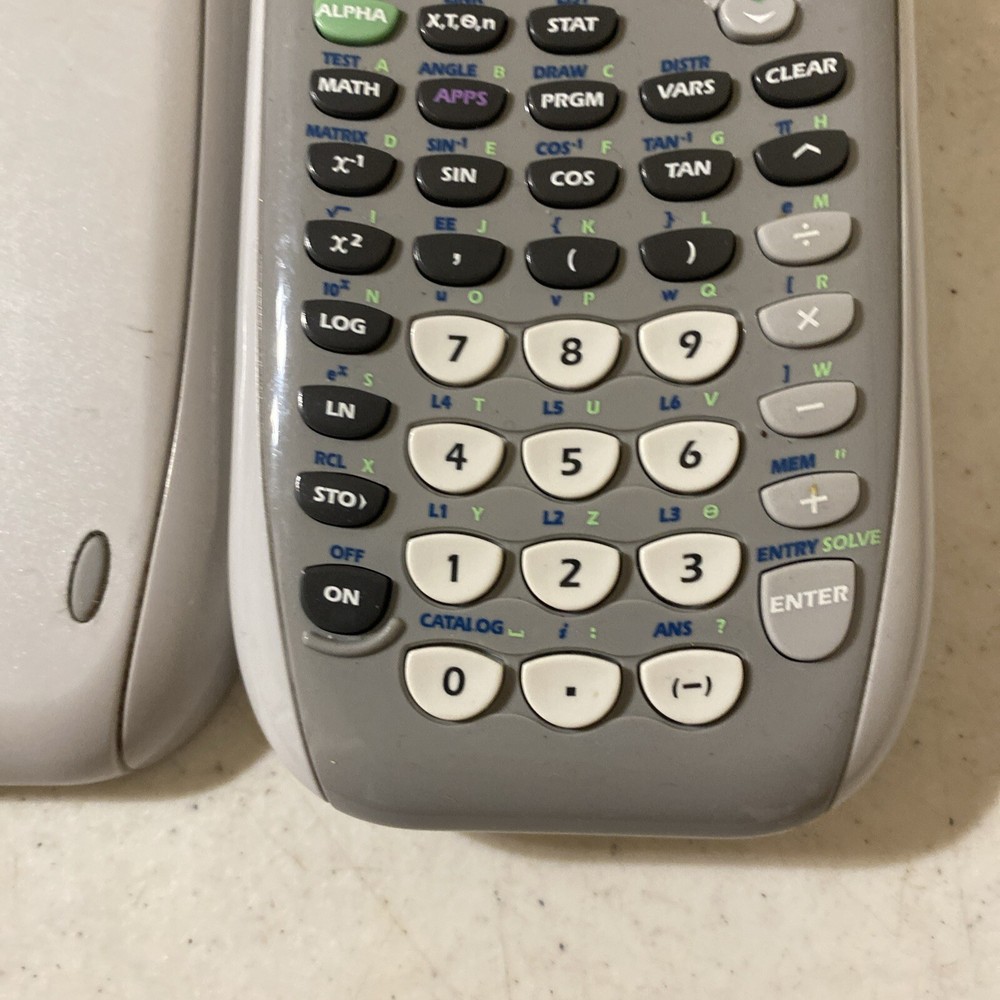 Texas Instruments Ti-84 Plus Silver Edition Graphing Calculator Gray Tested Work