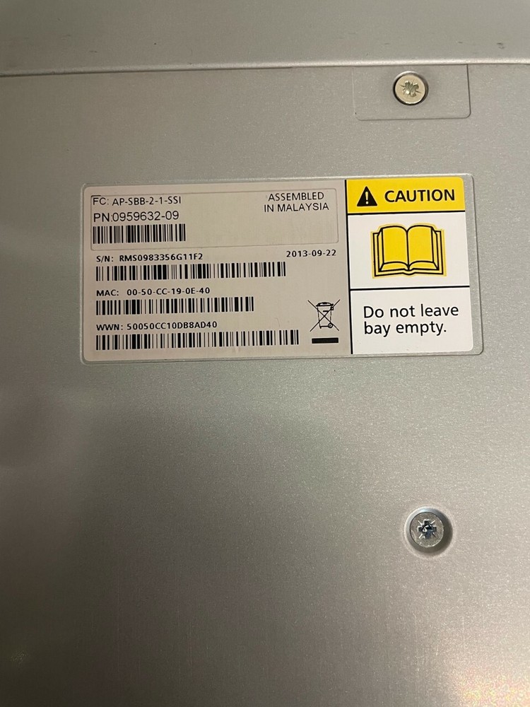 StorSimple 0959632-09 Storage Array 5000/7000 Controller AP-SBB-2-1-SSI 0959632-