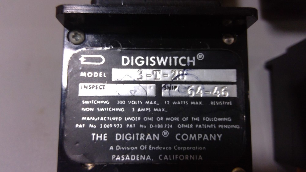 Digiswitch Model 3-T-28 (All 6 included)