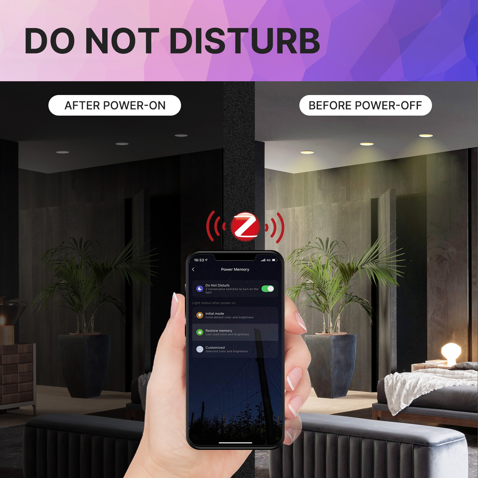 MOES ZigBee Smart LED Downlight Dimmable Ultrathin Spot Lamp Bulb 4.7" 6W RGB CW