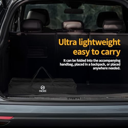 Aluminum Square Table, Adjustable Height Folding Camping Table, Small