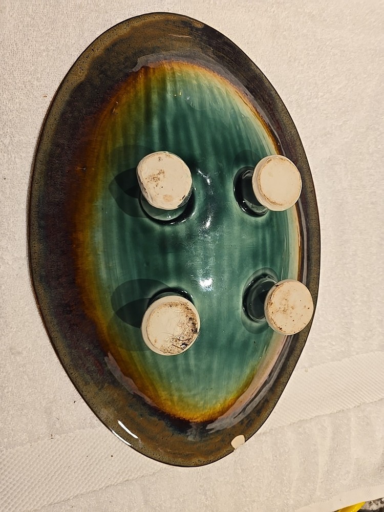 Vintage Handcrafted Pottery Appetizer Tray