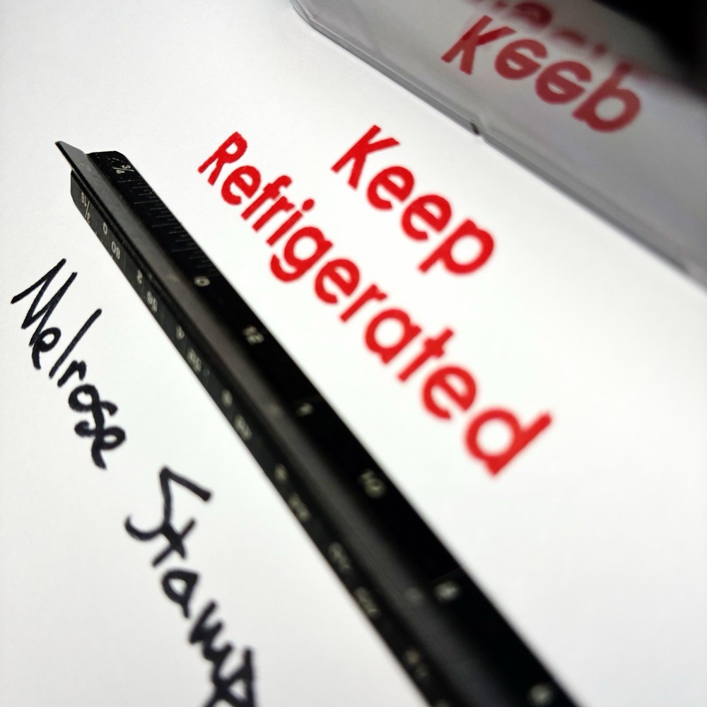 Keep Refrigerated Rubber Stamp Red Ink Self Inking Ideal 4913