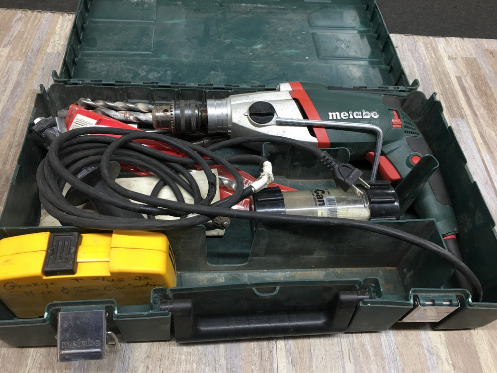 Metabo SBE 710 110v Drill WITH MORE EXTRA BITS TESTED NICE IN BOX