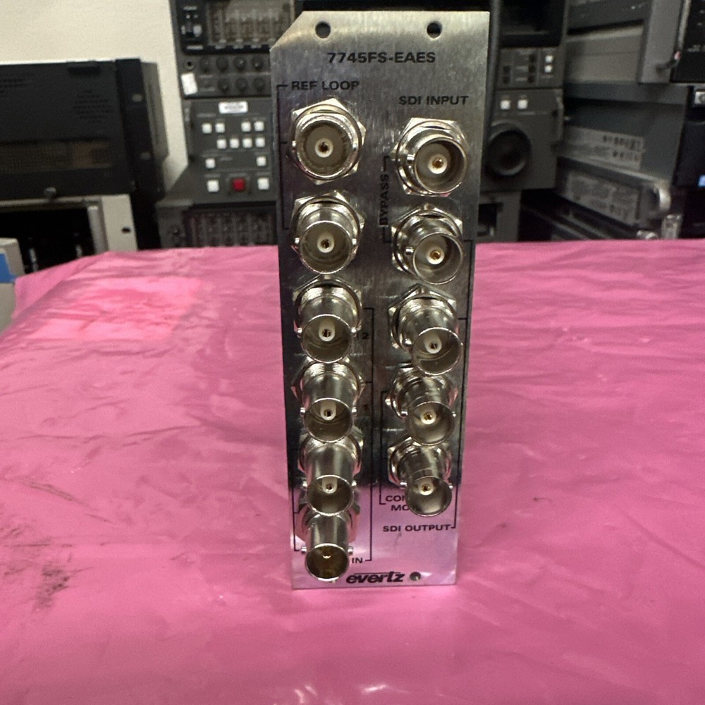 Evertz 7745FS EAES SDI Frame Synchronizer w/Backplane