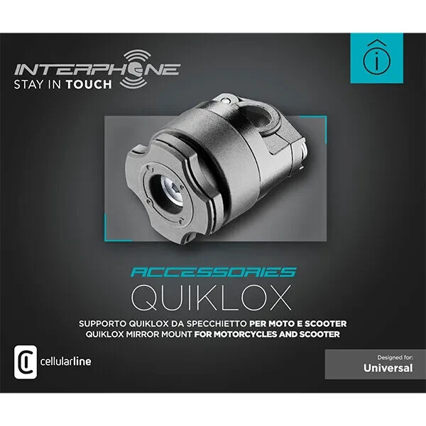 INTERPHONE QUICKLOK MOTORCYCLE MIRROR MOUNT