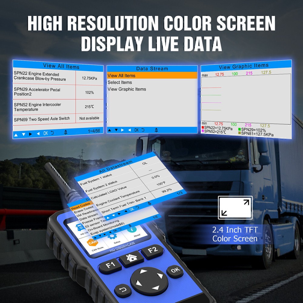 For Hino Heavy Truck Scanner Automotive Tool OBD2 Diagnostic Code Reader