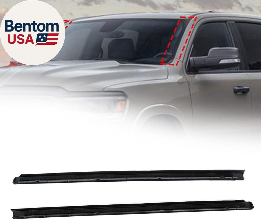 1Pair Front Right&Left Side Windshield Molding Strip Compatible with Dodge Ram 1