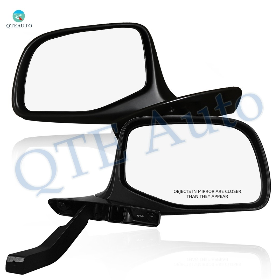 Pair 2 Left-Right Manual Foldaway View Mirror Chrome For 1992-1996 Ford F-150