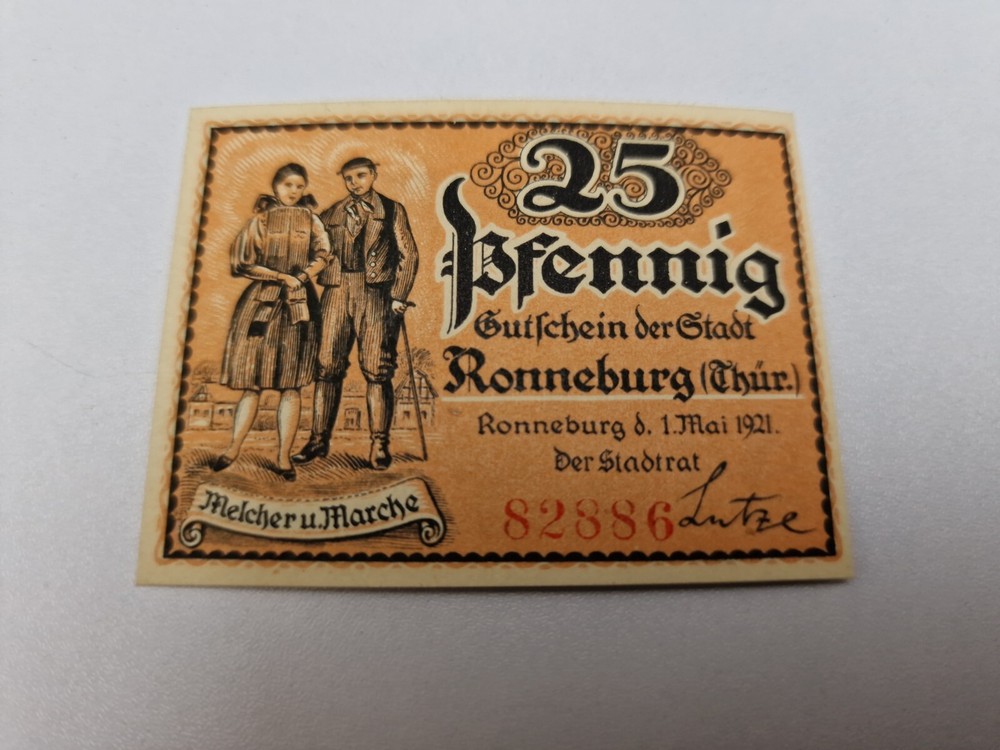 25 Pfennig 1921 Excellent Condition Old BANKNOTE Germany
