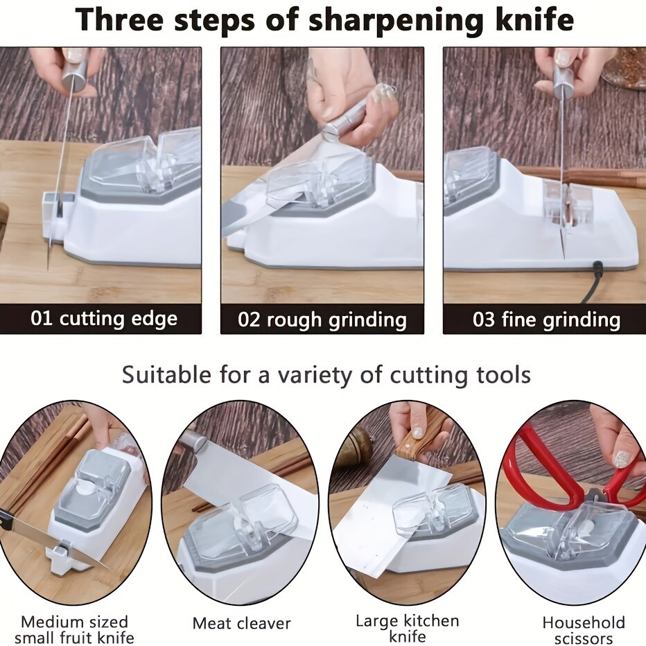 1pcs USB Electric Knife Sharpener Sharpening Stone, Kitchen Gadget