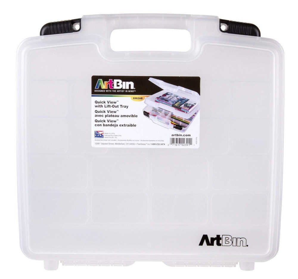 Quick View Deep Base Carrying Case-15x3.25x14.375 Translucent