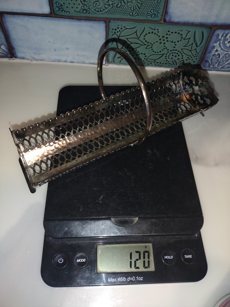 Silver Ware filigree silverware basket Victorian Table serving Decorative Basket