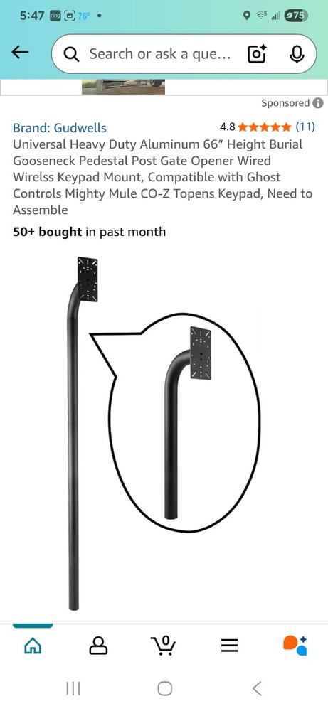 Automatic Gate Opener Pole