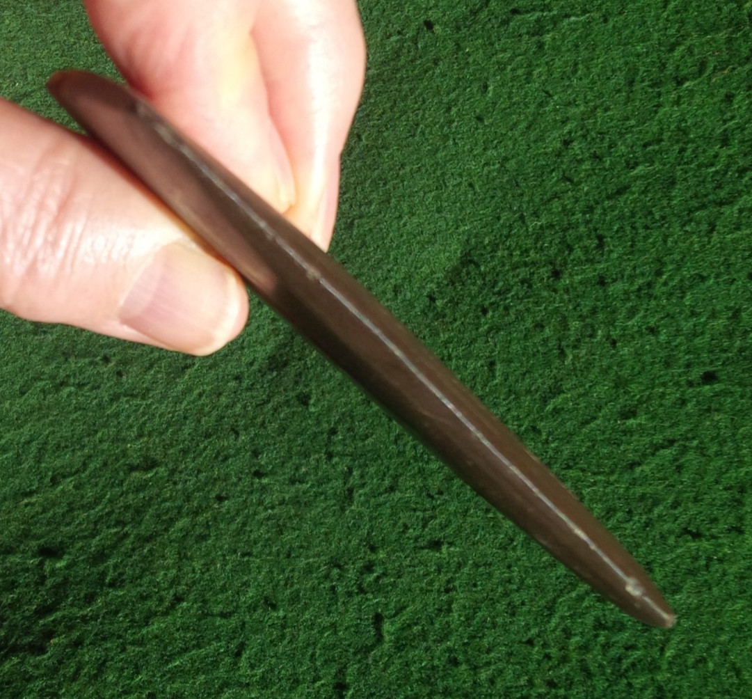 4-3/8" DRILLED SLATE PENDANT KENTUCKY ARROWHEAD AUTHENTIC INDIAN ARTIFACT GORGET