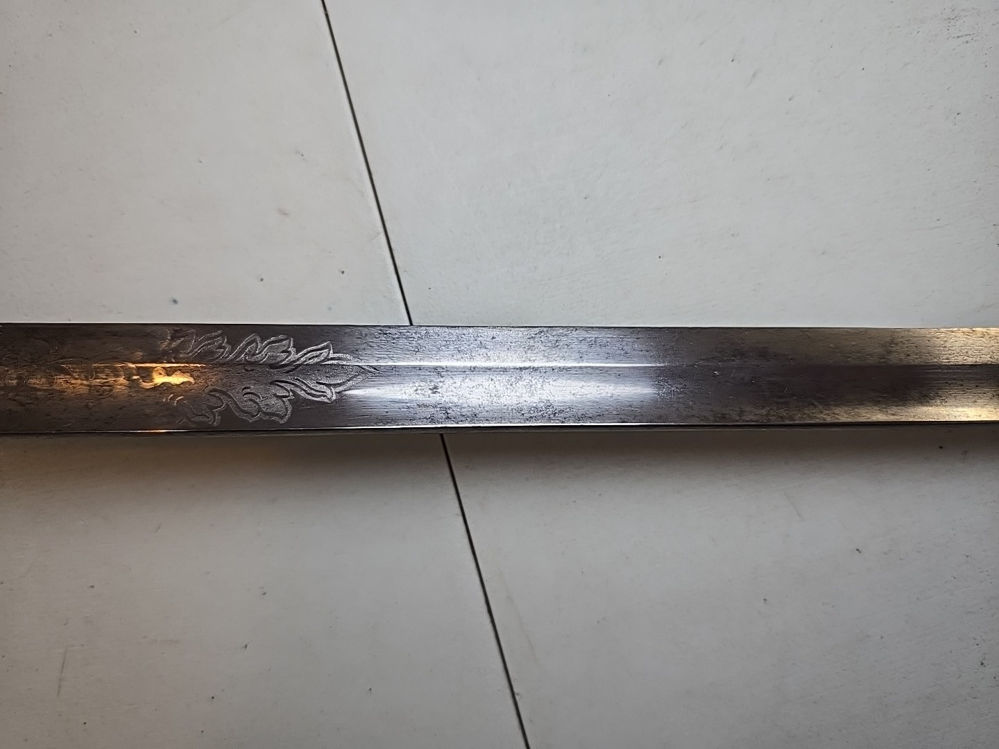 Pre-WWI German Prussian Court Degen Officers Sword - Samuel Hoppe - Etched