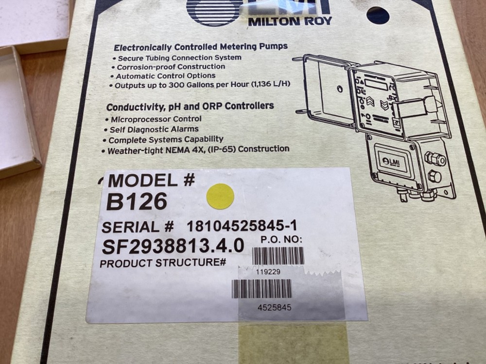 LMI B126 Electronic Controlled Metering Pump 250VAC