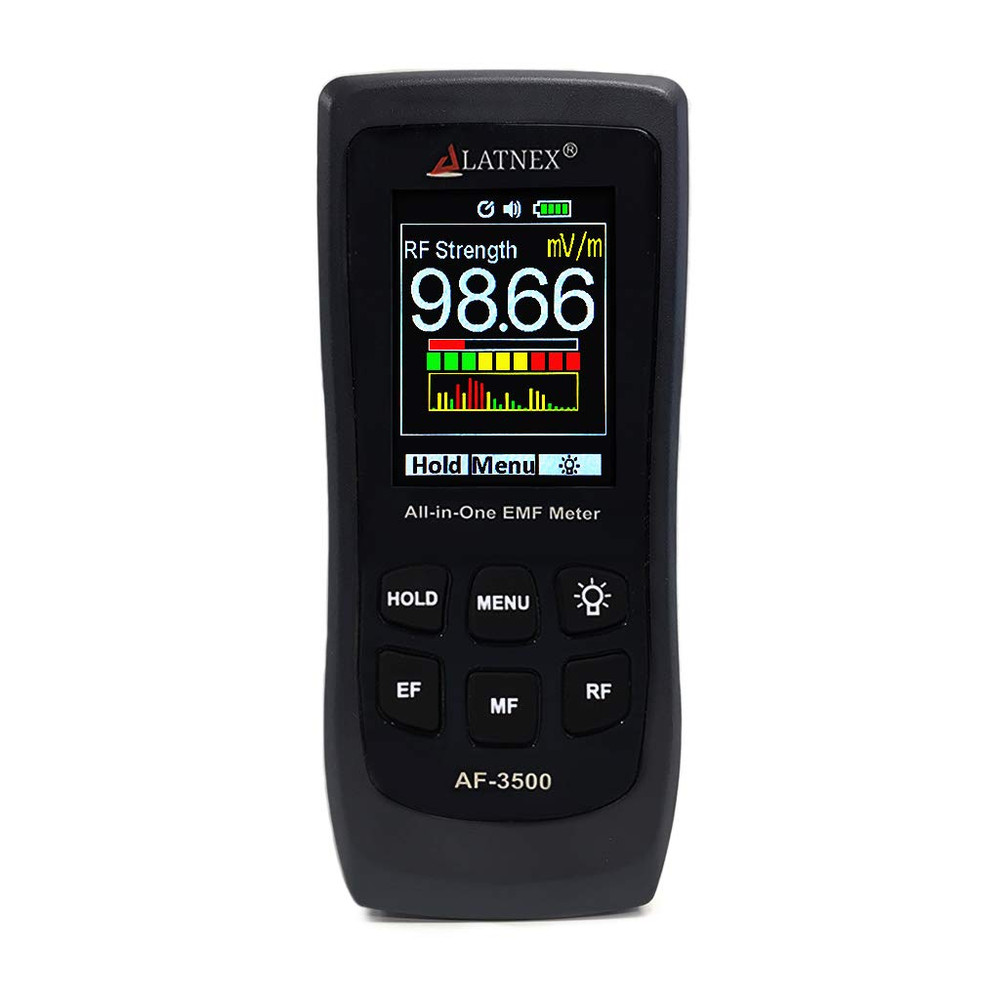 AF-3500 EMF Meter RF Detector and Reader with Calibration Certificate - Measures