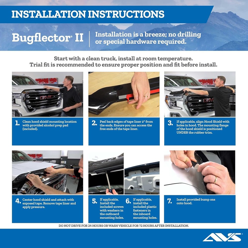 [AVS] Bugflector II Hood Shield/Protector | Fits 1999-2002 Chevy Silverado