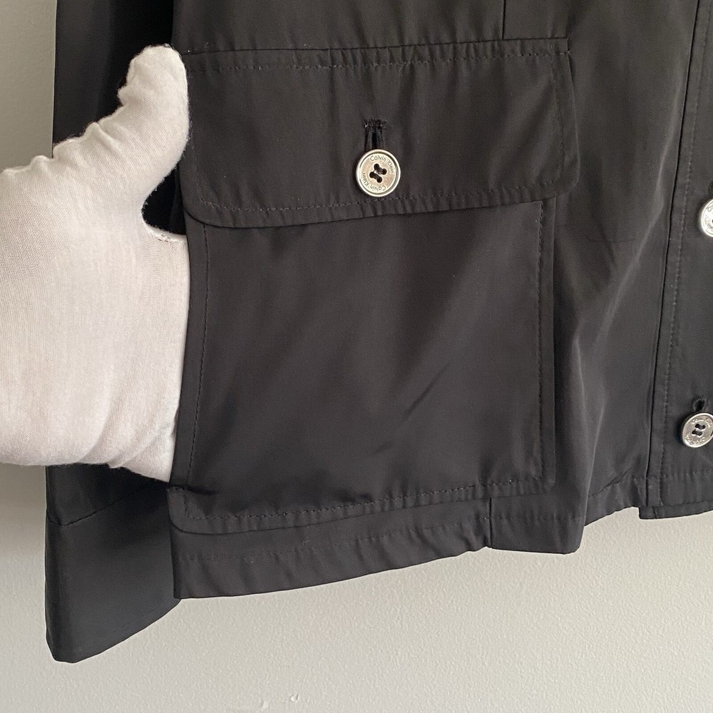 Calvin Klein Womens Small Lightweight Jacket Shirt Button Down Pocket
