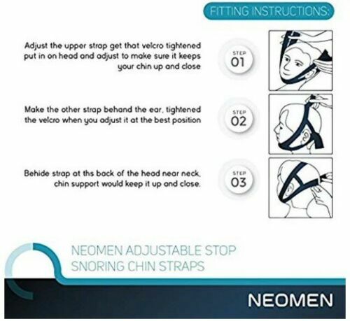 Adjustable Snoring Chin Strap Comfortable stop Snoring Solutions For You (Black)