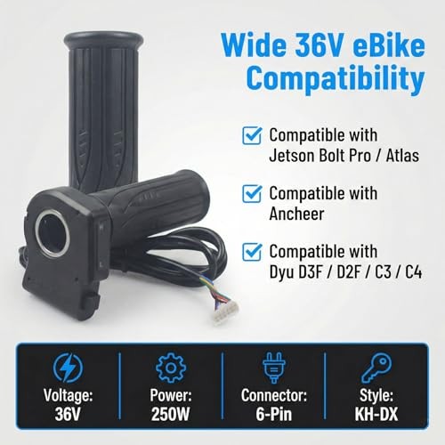 36V EBike Twist Throttle Grip Replacement Compatible with Jetson Bolt Pro,