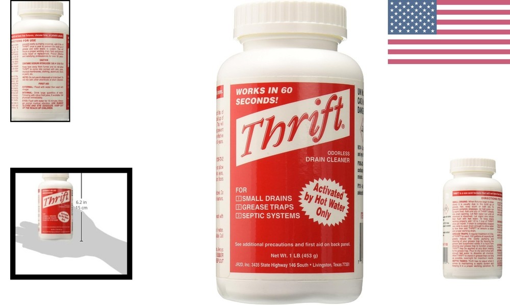 Multi-Surface 1-Pound Granular Drain Cleaner for Fast Clearing - T-100