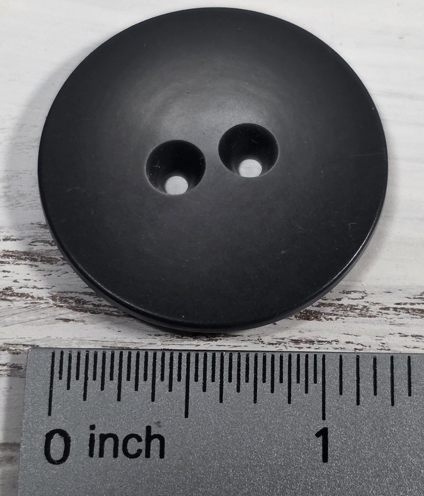 (3) Vintage MCM Large Reflective Gray Plastic Two Hole Buttons
