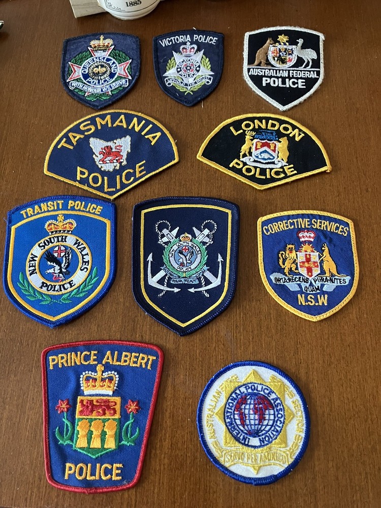 POLICE PATCHES BADGES TEN