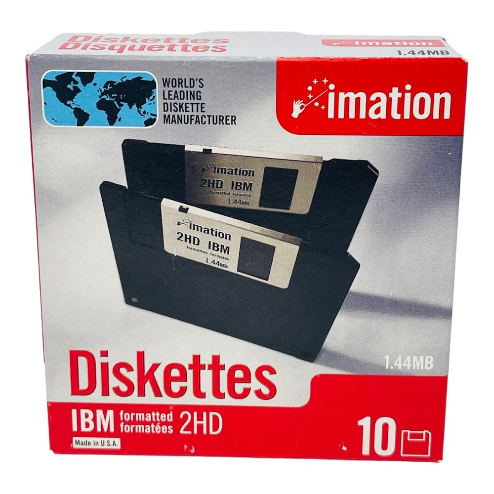 IMATION 1.44MB DISKETTES 10PACK SEALED NEW/UNUSED SURPLUS
