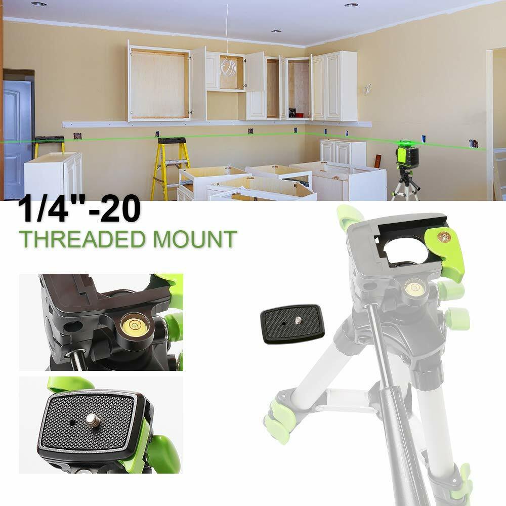 Huepar Lightweight Adjustable Tripod Portable for Self Leveling Cross Line Laser