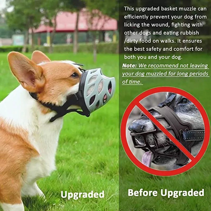 Dog Muzzle Breathable for Small Medium Large Dogs Pet Mask Biting Barking