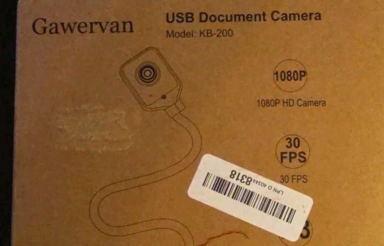 Document Camera for Teachers and Classroom, USB Webcam/Doc Camera 1080P 30FPS A3