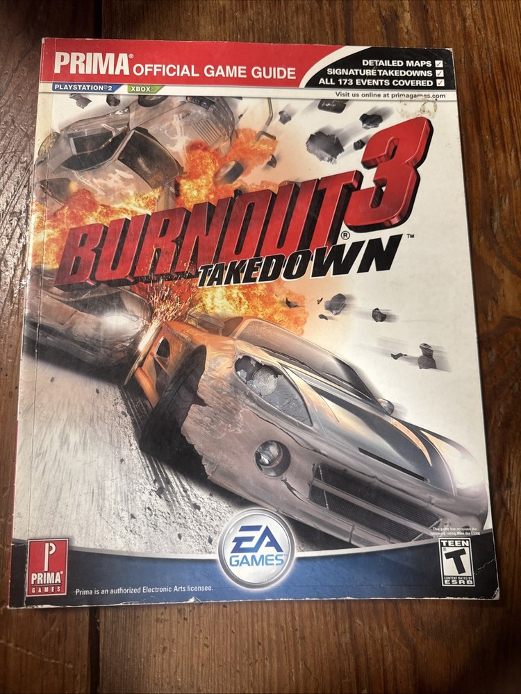 Prima Official Game Guide Burnout 3 Takedown EA Games 🔥