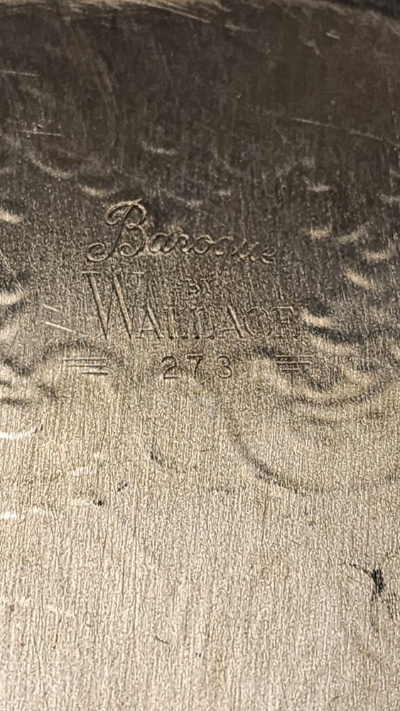 Wallace Baroque Silverplate Serving Tray #273 Oval