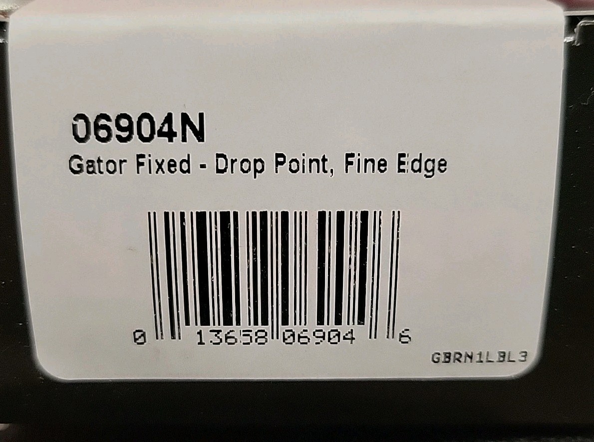 Gerber Gator FIXED BLADE Drop Point Fine Edge w Sheath 06904N BRAND NEW MADE USA